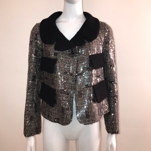 LOUIS VUITTON SEQUIN COCKTAIL BLAZER JACKET SIZE38